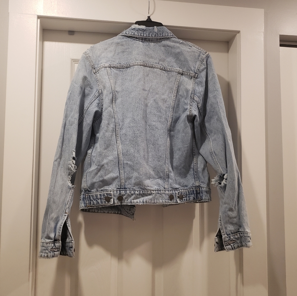NEW Cheap Monday Distressed Style Jean Jacket - Picture 3 of 3